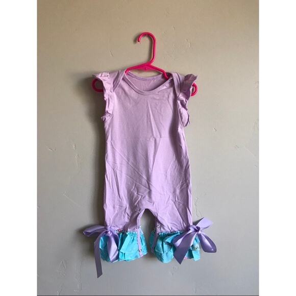 no brand Other - Baby Girl Purple Romper with Ruffles on Bottom